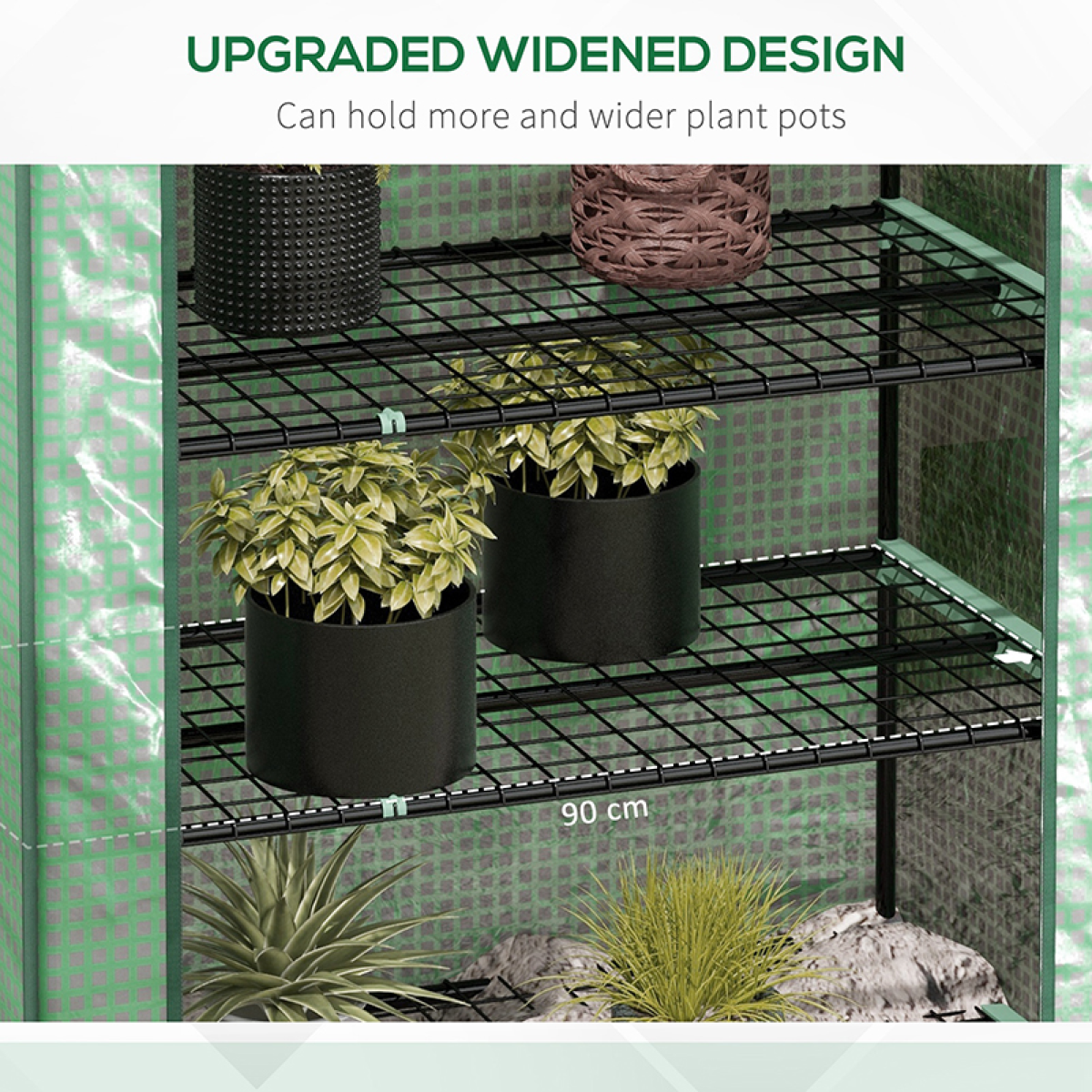 Outsunny 5-Tier Mini Greenhouse - Spacious, UV-Resistant Plant Sanctuary