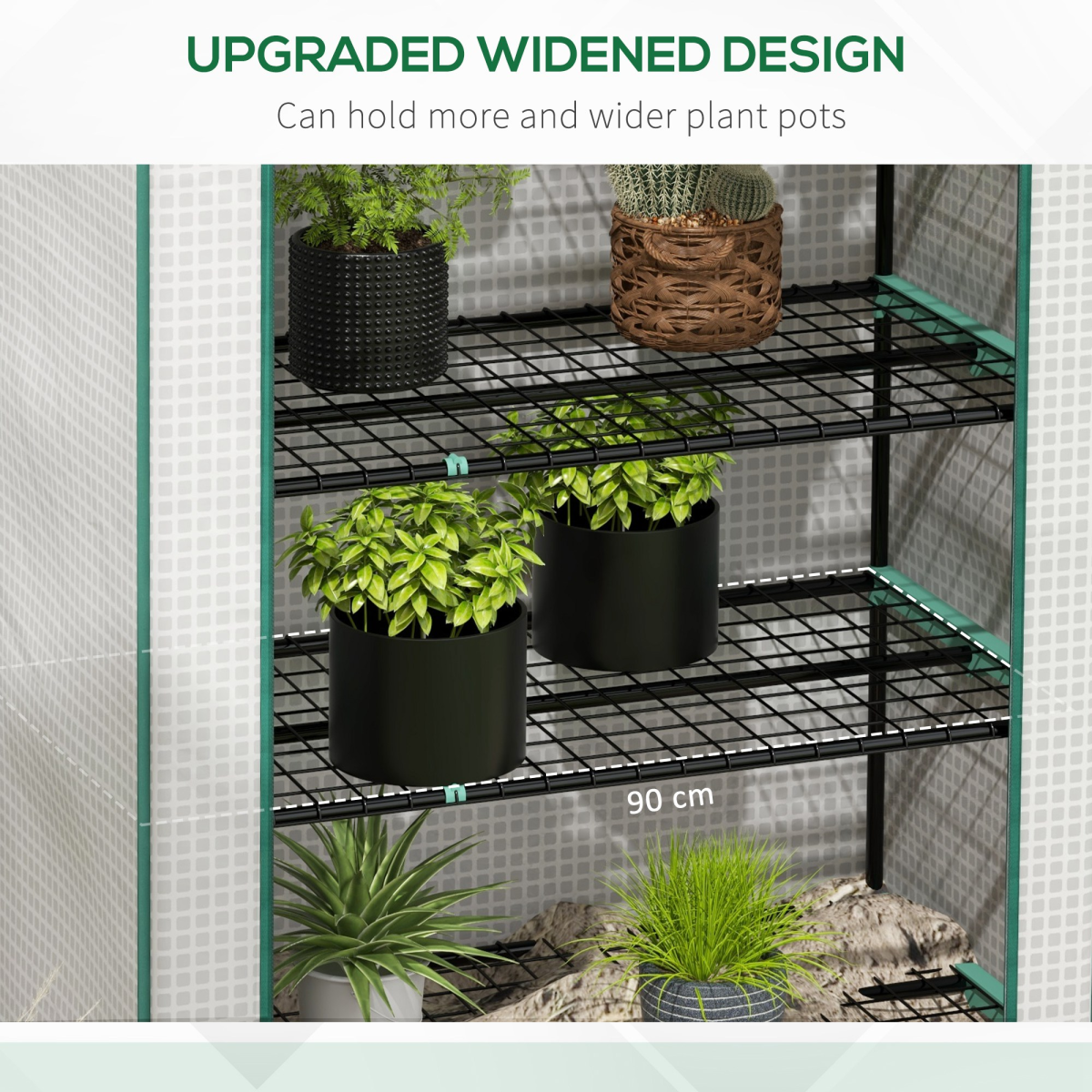 Outsunny 5-Tier Mini Greenhouse: Spacious, Durable, and UV-Resistant!