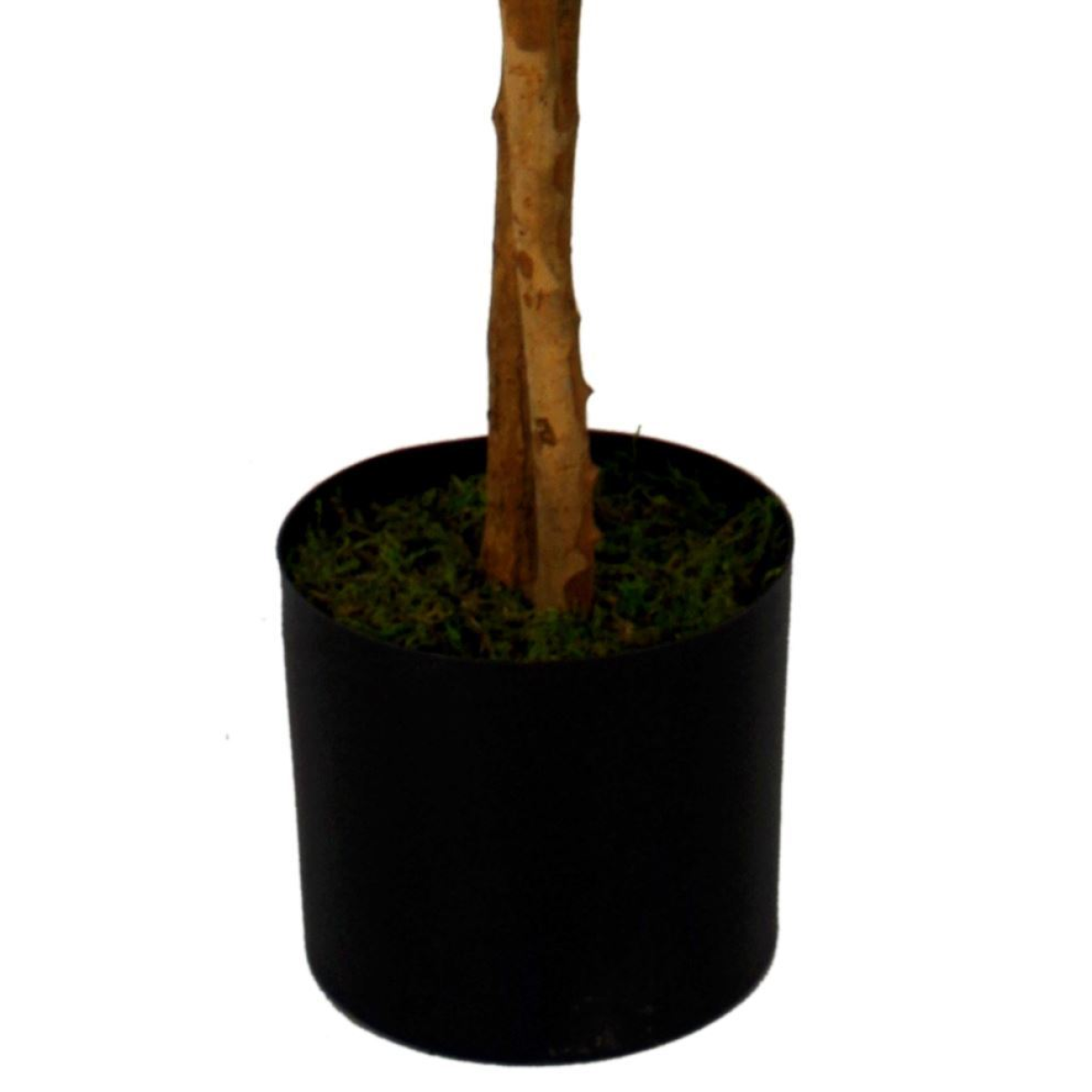 130cm Luxury Artificial Wisteria Tree White Flowers - Premium Range Silver Metal Planter