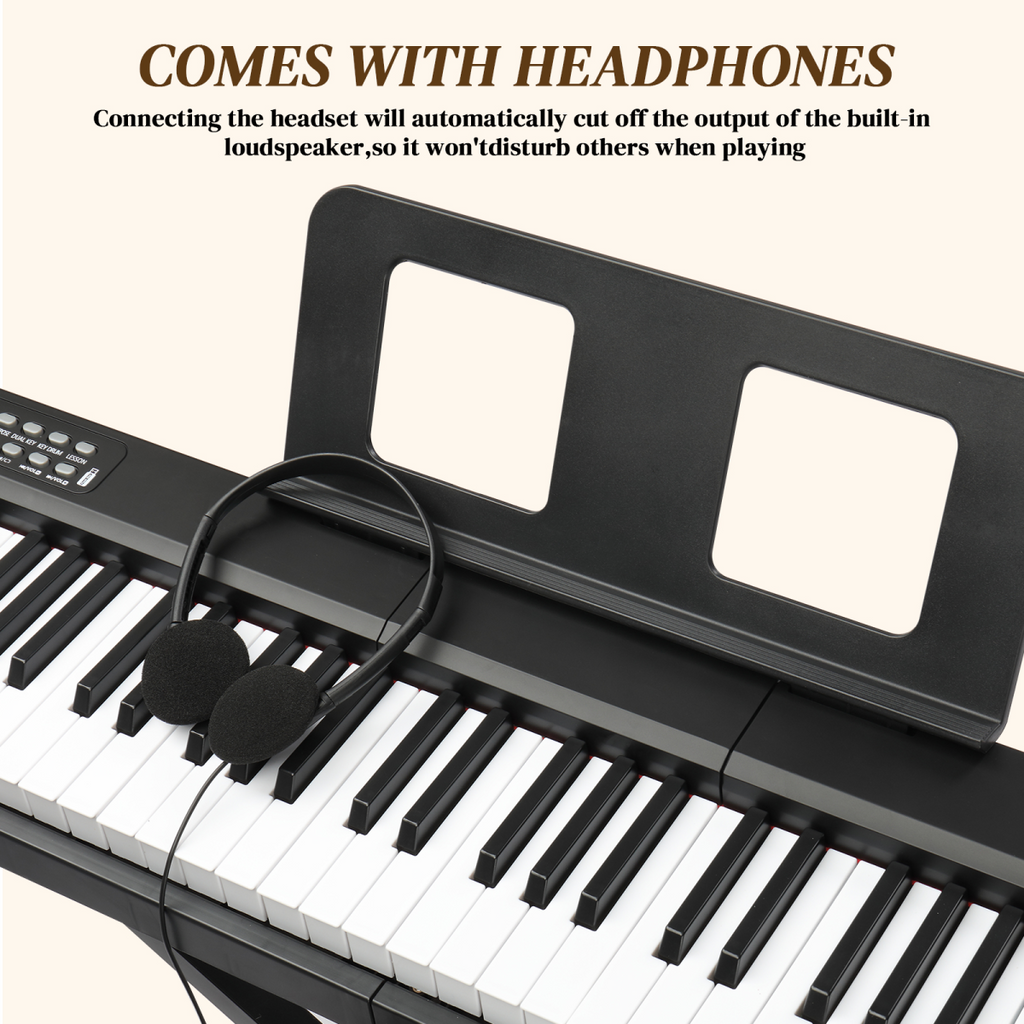 GPP-101 88-Key Bluetooth Digital Piano: Full-Size Semi-Weighted Excellence