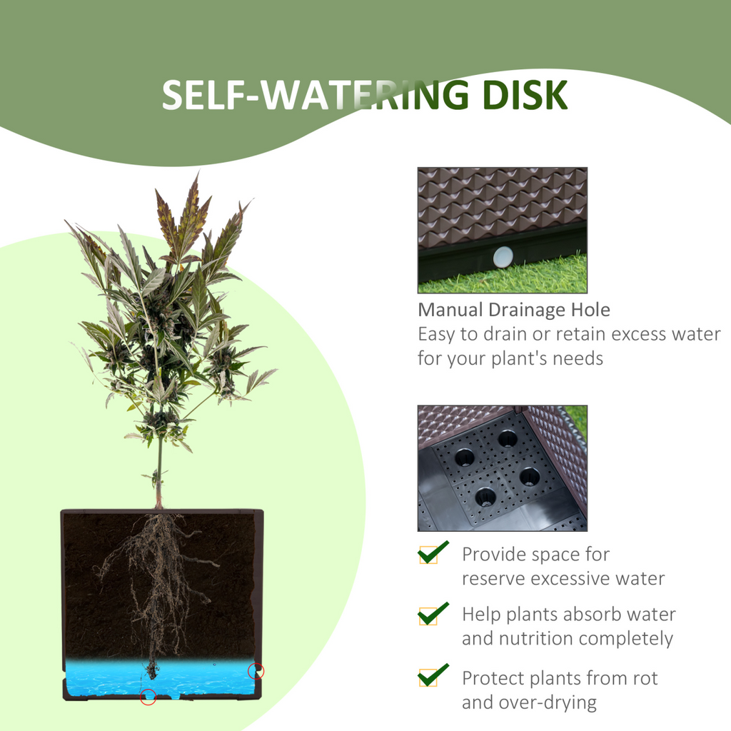 Elevate Your Garden: 2-Piece Versatile Raised Planter Box for Home Growth!