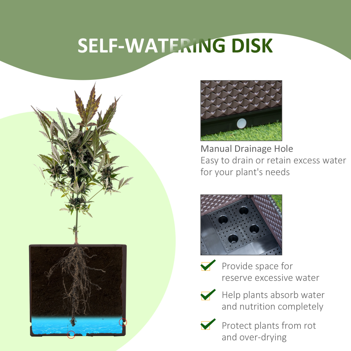 Elevate Your Garden: 2-Piece Versatile Raised Planter Box for Home Growth!