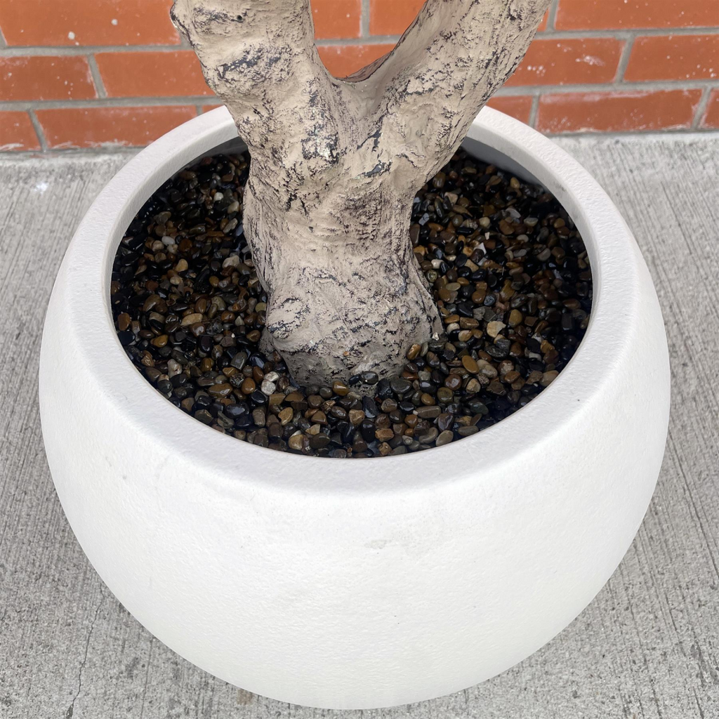 250cm XXL Artificial Olive Tree with Decorative Planter