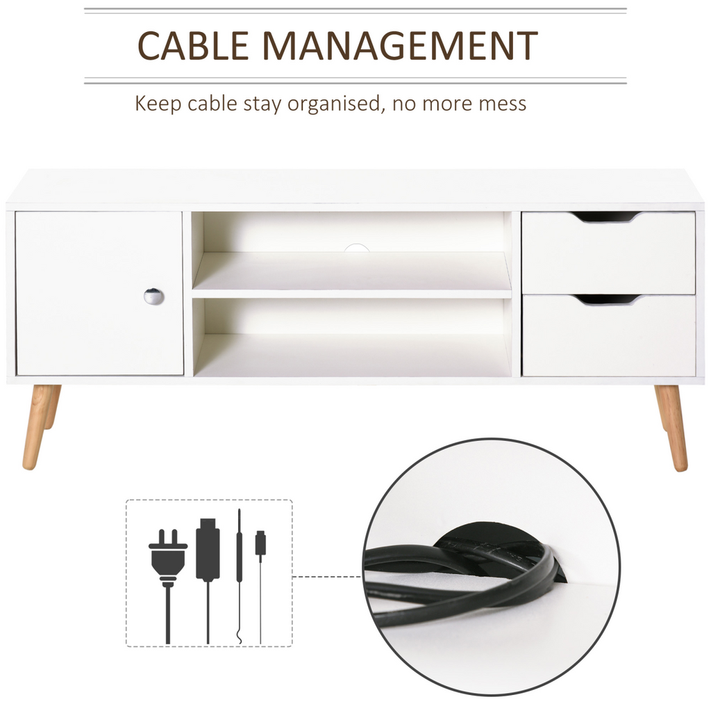 Modern TV Stand  Storage Shelf Media Console Table Entertainment Center