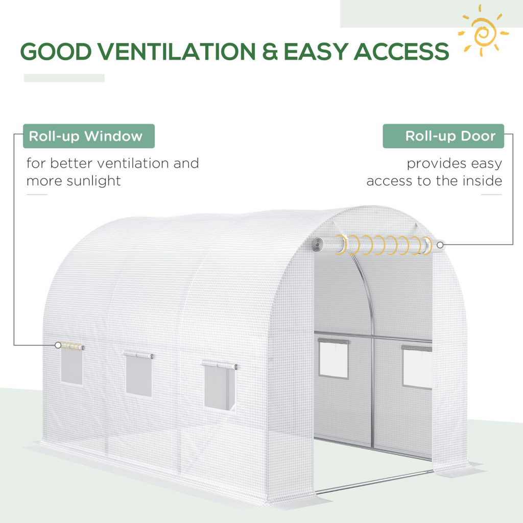 Outsunny Greenhouse Replacement Cover with Windows – Durable & Affordable!