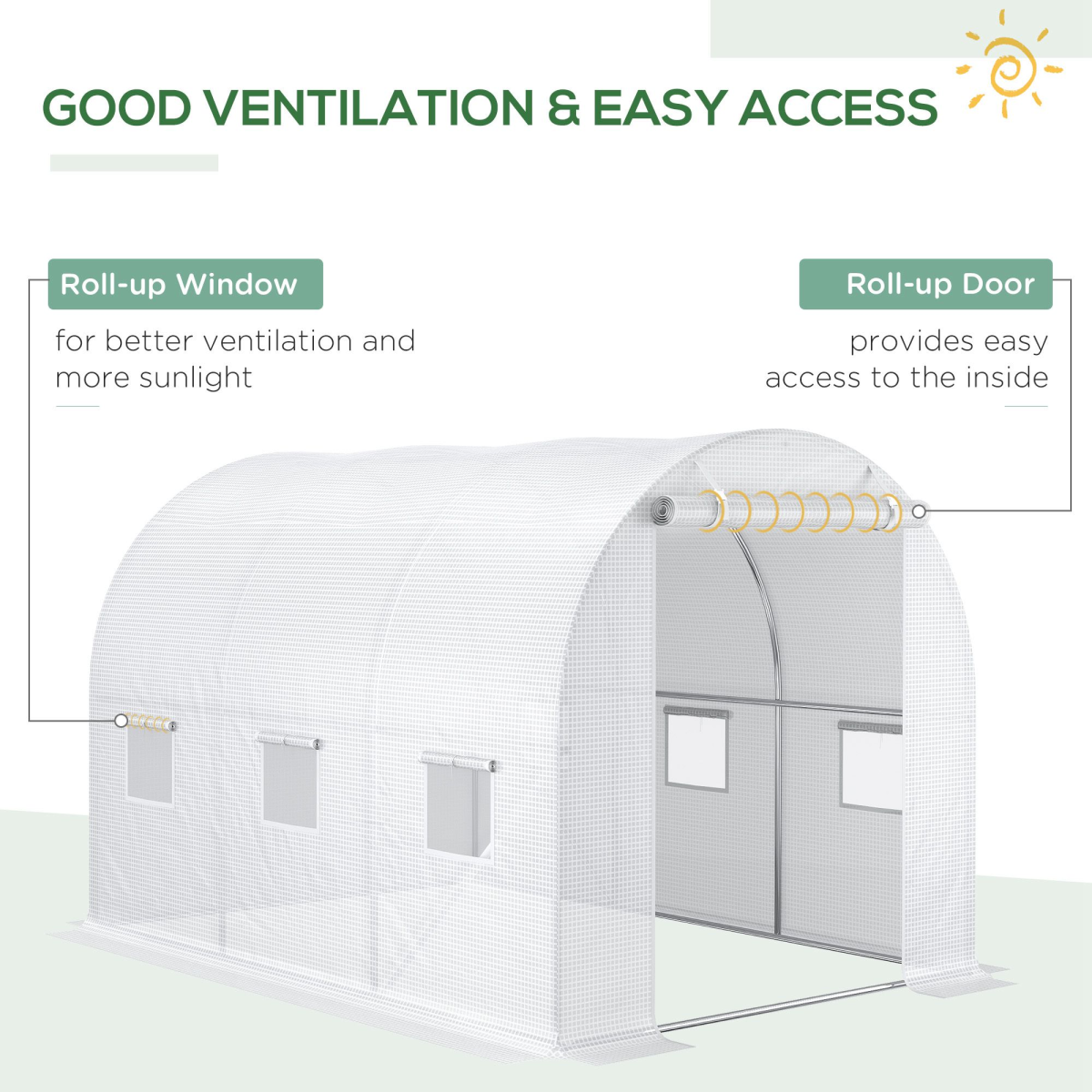 Outsunny Greenhouse Replacement Cover with Windows – Durable & Affordable!