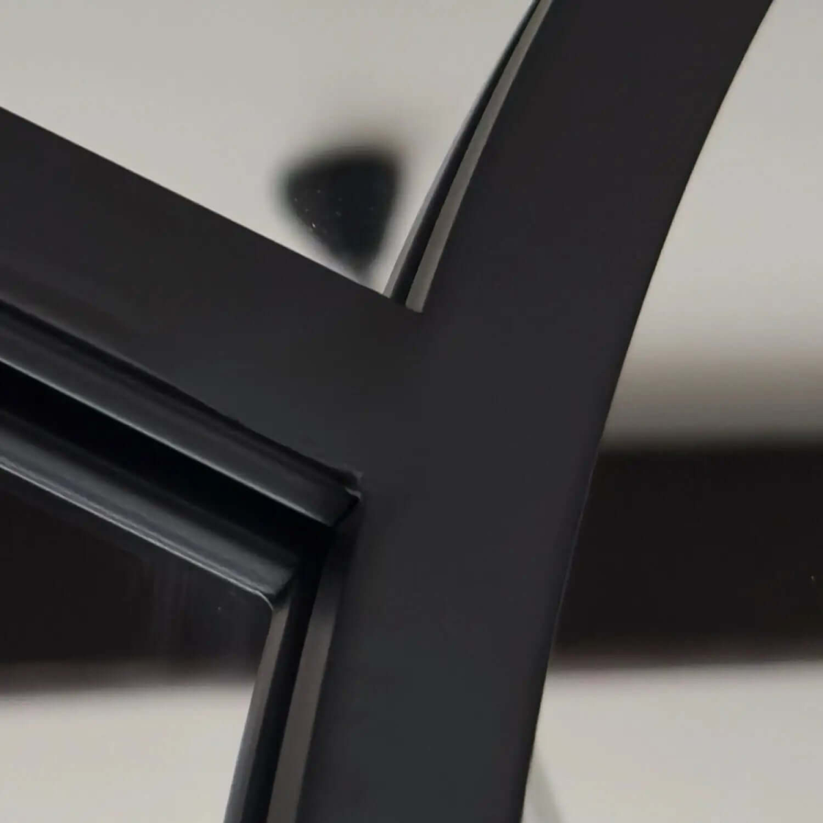 Mio Black Metal Arched Window Mirror - Elegant Design, 95cm x 120cm