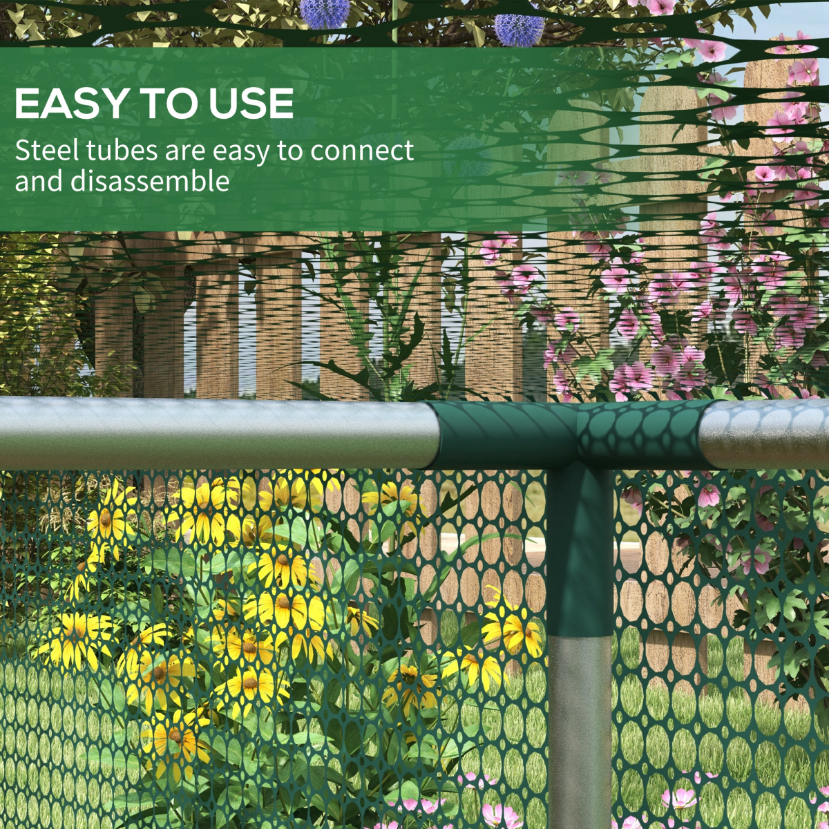 Outsunny 8' x 4' Plant Protection Tent - Durable Crop Cage with Easy Access Door