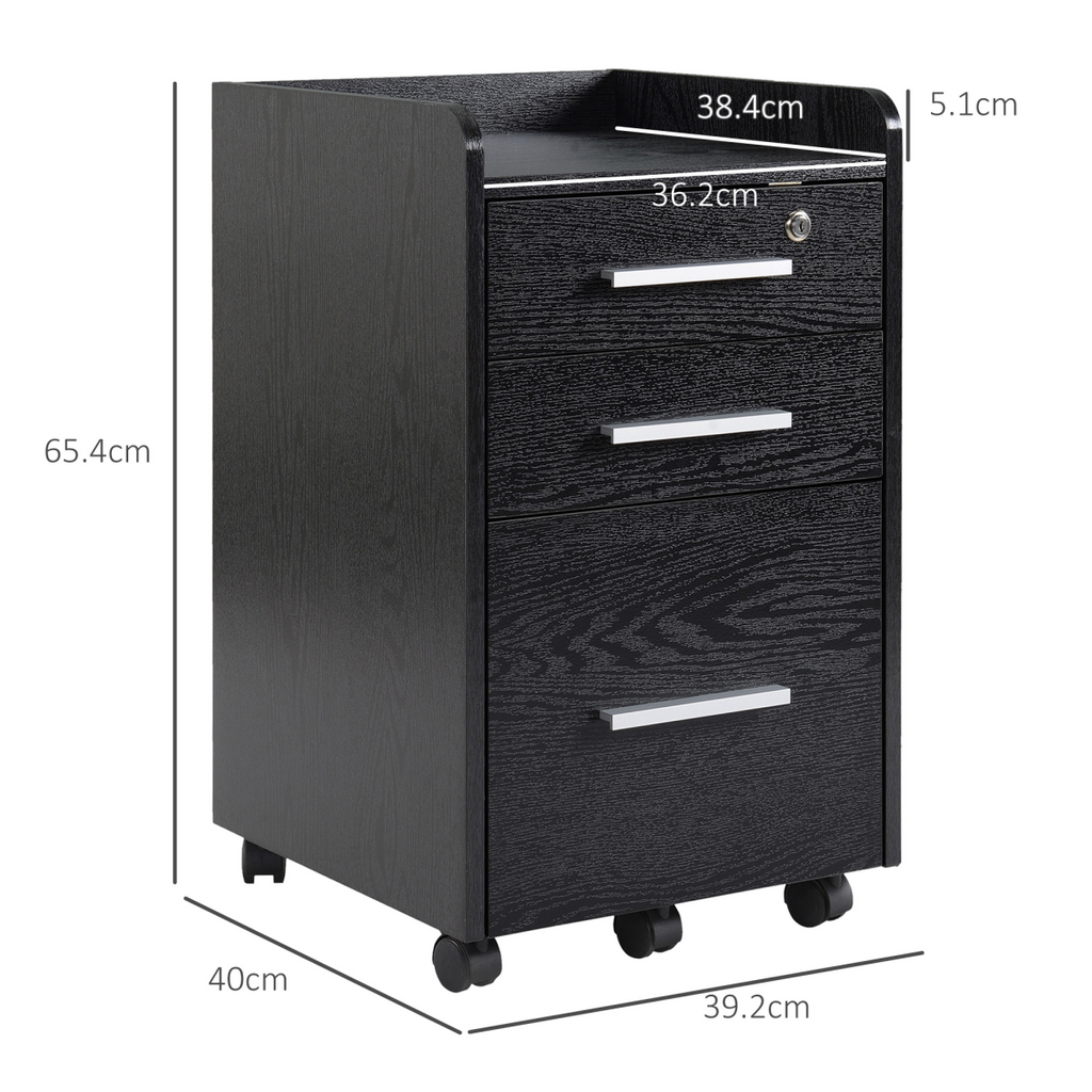 Compact Office Storage Cart with Wheels - Secure & Stylish Design