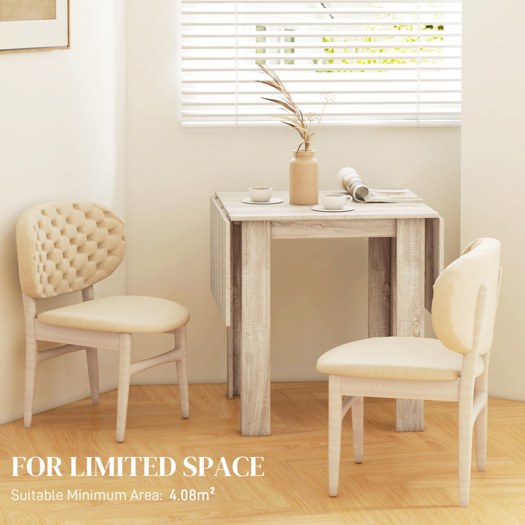HOMCOM Folding Dining Table Extendable Kitchen Table Drop Leaf Table for 2-4