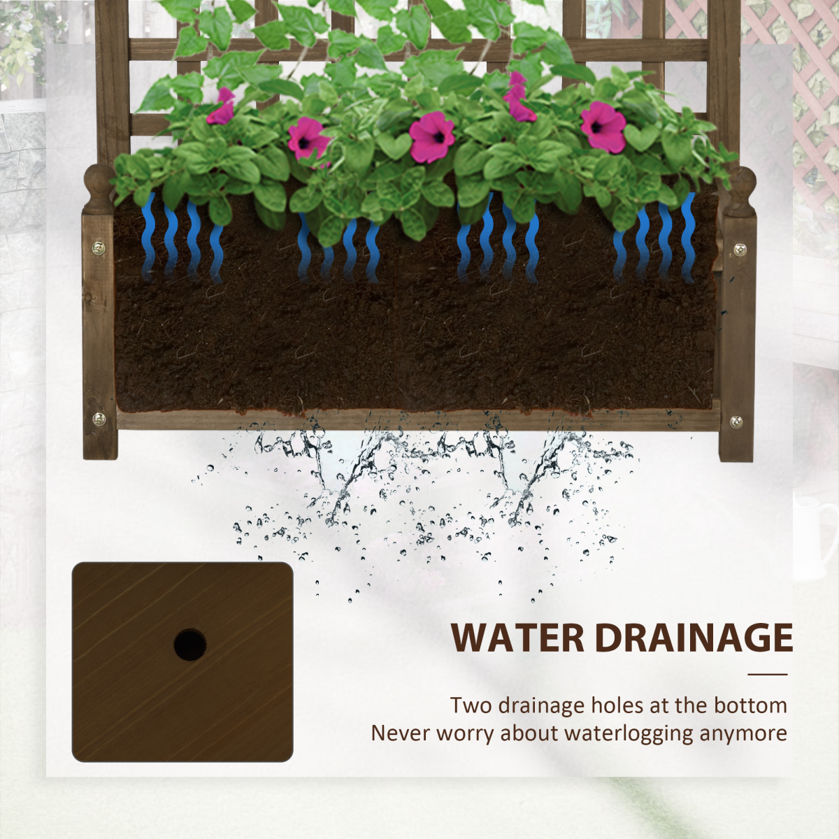 Versatile Garden Planter with Trellis for Indoor/Outdoor Climbing Vines