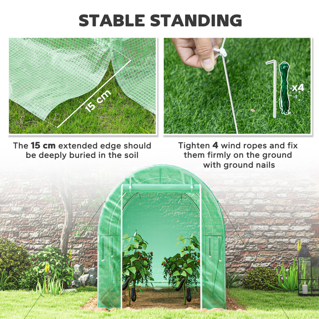 Outsunny 3x2m Polytunnel Greenhouse - Grow Your Garden Anywhere!