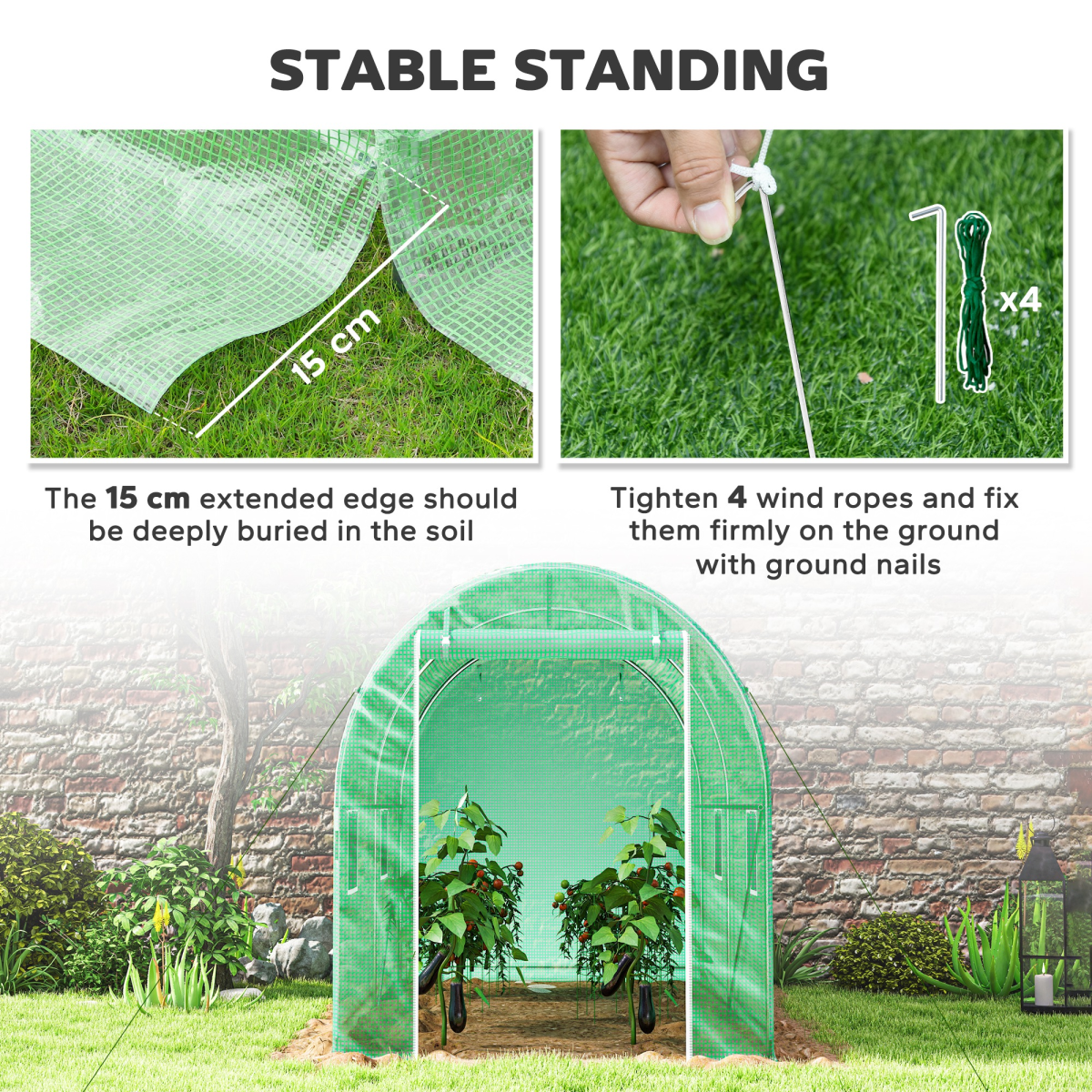 Outsunny 3x2m Polytunnel Greenhouse - Grow Your Garden Anywhere!