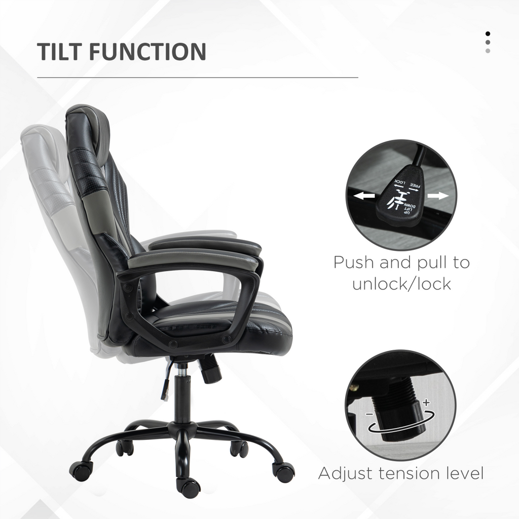 Vinsetto Racing Gaming Chair - Ergonomic Comfort with Style & Swivel Mobility