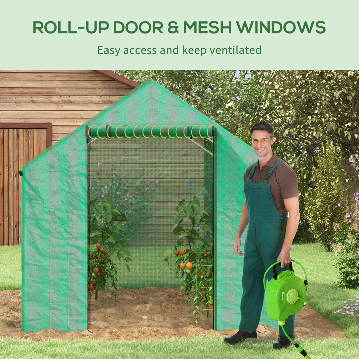 Outsunny 2x3m Tunnel Greenhouse: UV-Resistant, Spacious & Easy Access Design