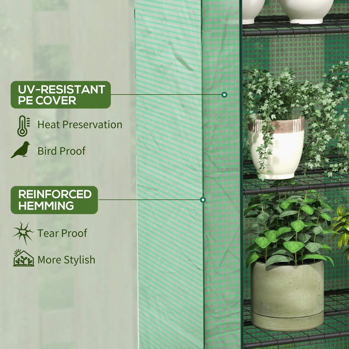 Outsunny Compact 4-Tier Mini Greenhouse - Perfect for Urban Gardening!