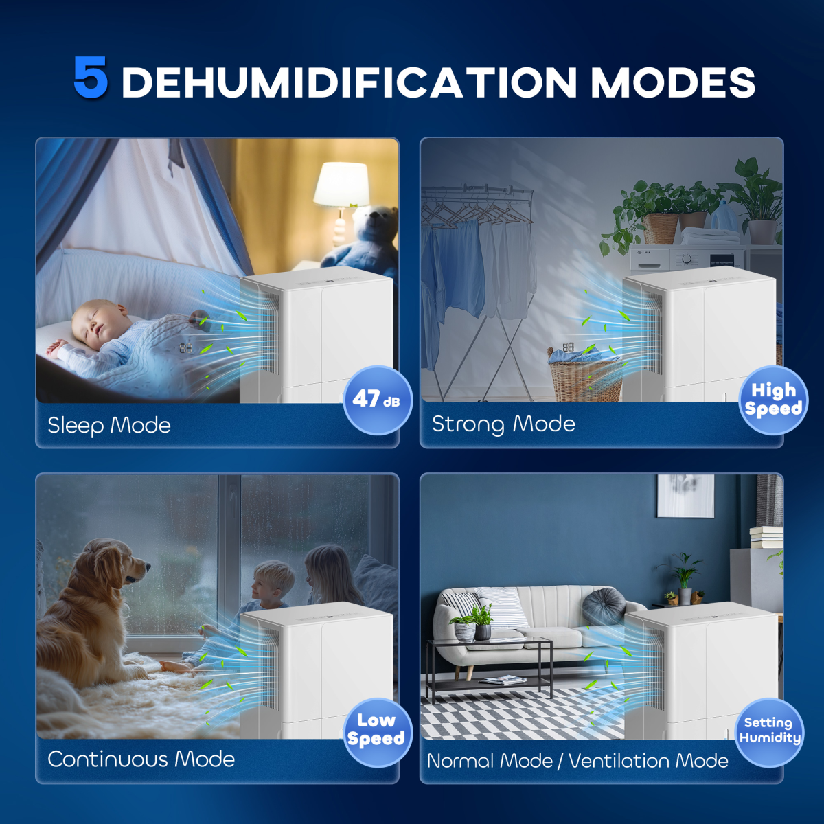 HOMCOM 30L Dehumidifier with Filter, Auto Defrost, for Home Laundry Drying