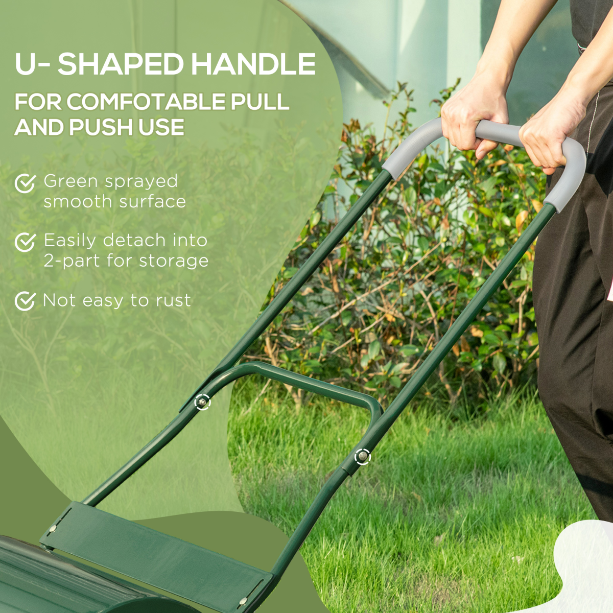 Outsunny 50L Steel Lawn Grass Roller - Achieve a Flawless Finish Effortlessly!