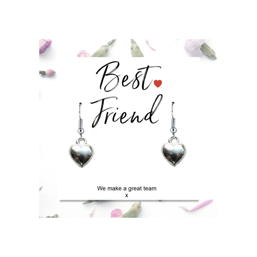 Best Friend Earrings & Message Card