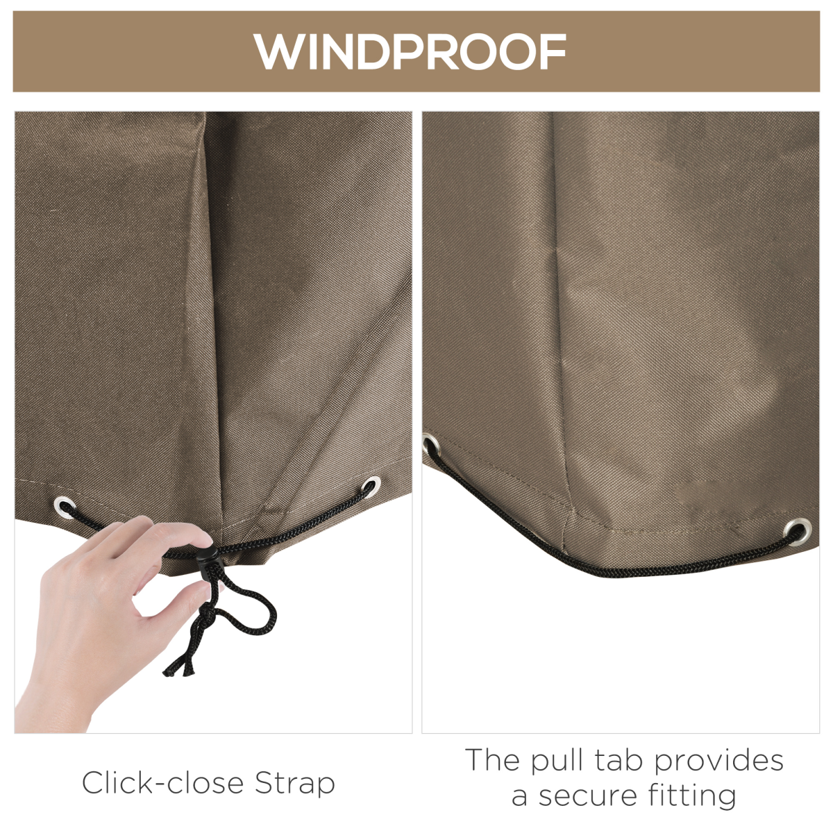 275x205cm Protective Outdoor Furniture Cover - Water & UV Resistant Beige