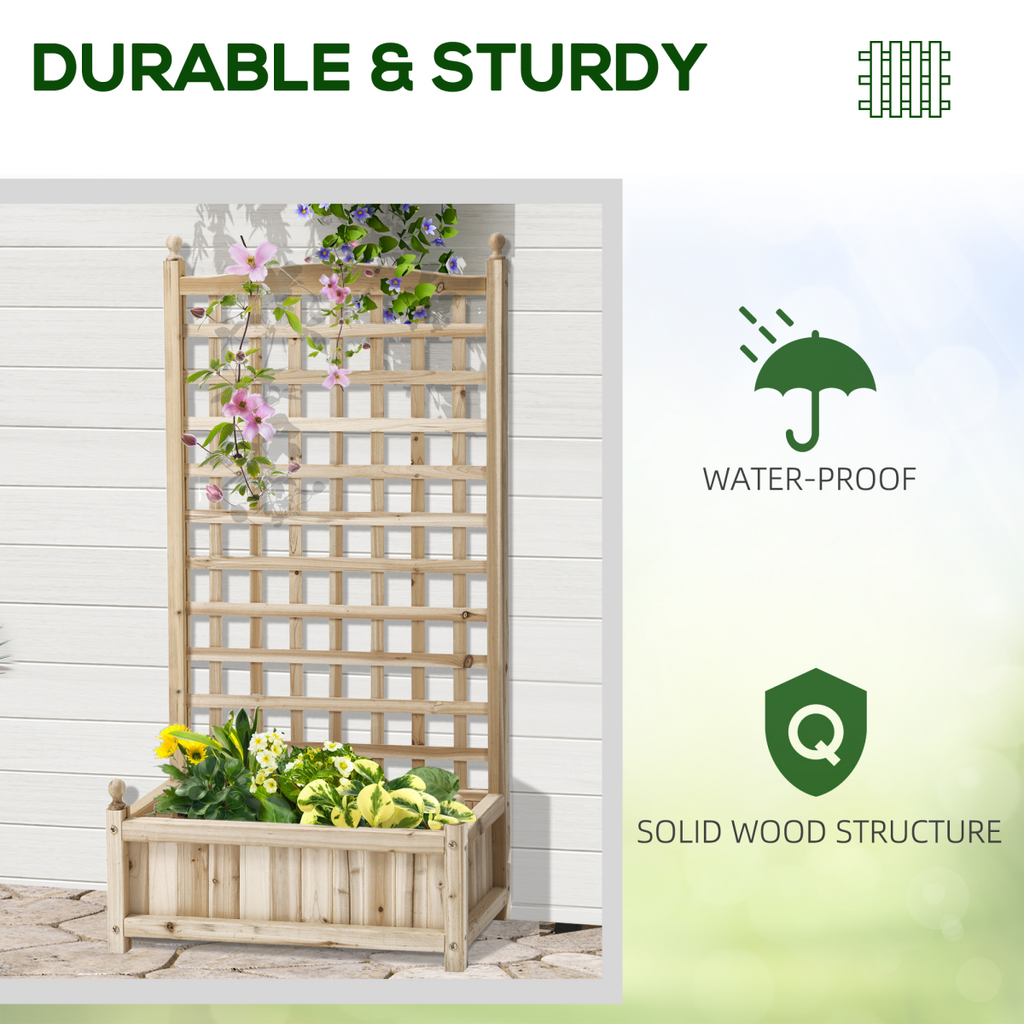 Outsunny Vertical Raised Garden Bed with Trellis - Space-Saving Planter Solution