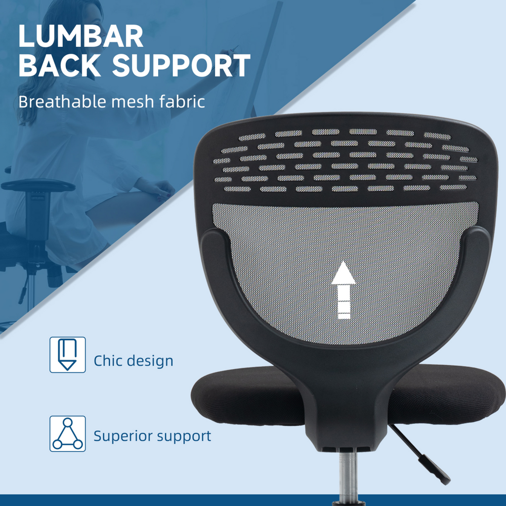 Vinsetto Adjustable Draughtsman Chair - Comfort & Support for Tall Offices