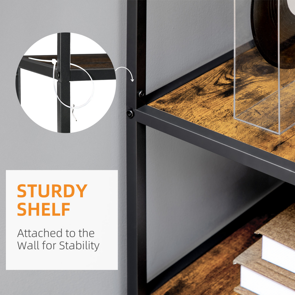 HOMCOM Industrial 7-Tier Storage Shelf - Stylish Free-Standing Bookcase