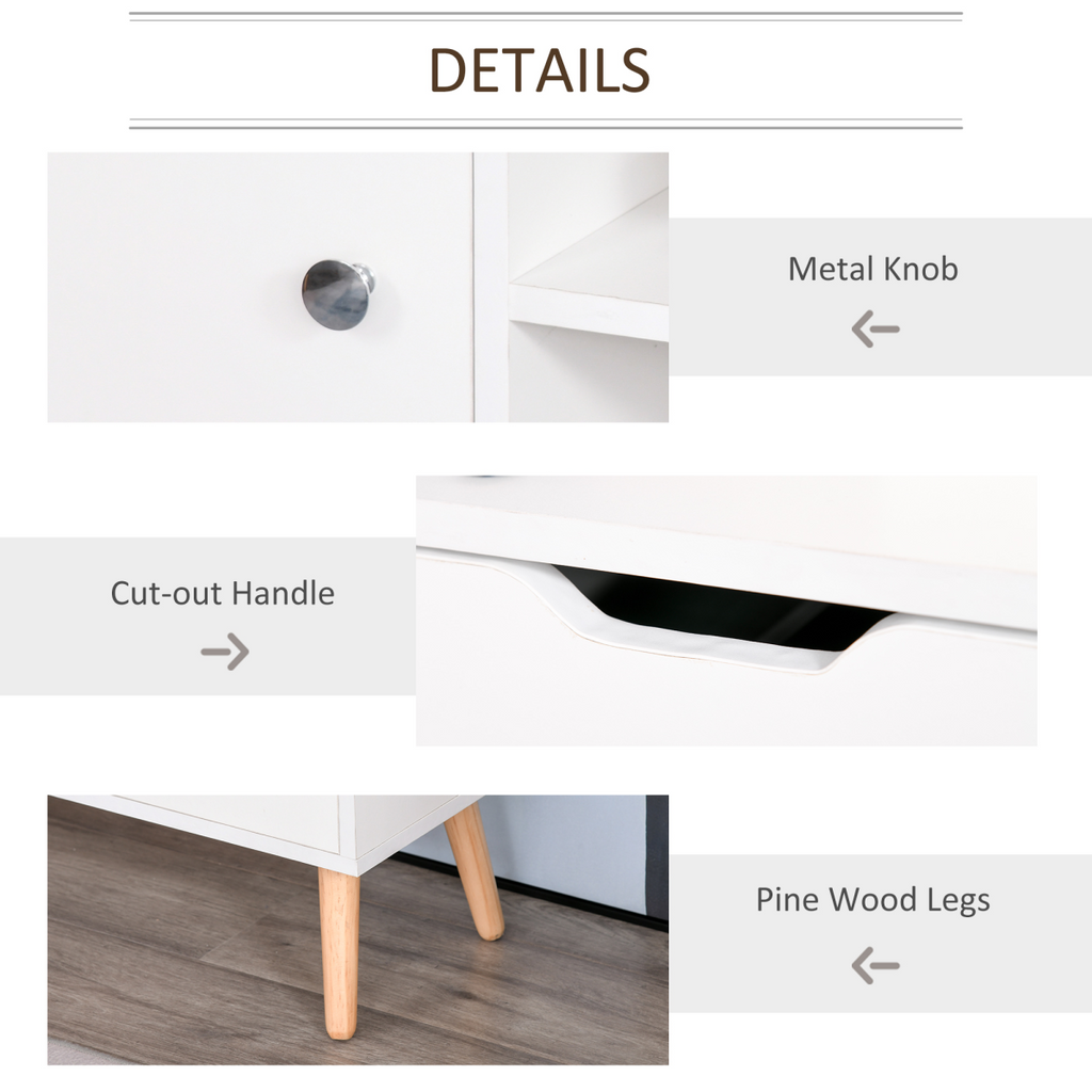 Modern TV Stand  Storage Shelf Media Console Table Entertainment Center