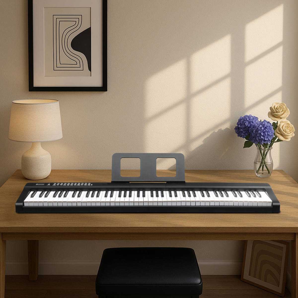 GPP-101 88-Key Bluetooth Digital Piano: Full-Size Semi-Weighted Excellence