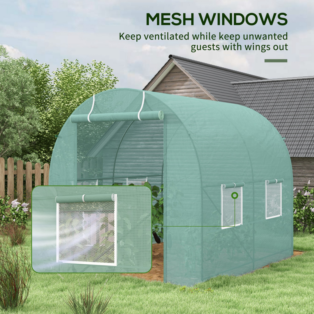 Ultimate 2.5x2m Reinforced Polytunnel Greenhouse for Thriving Plants!
