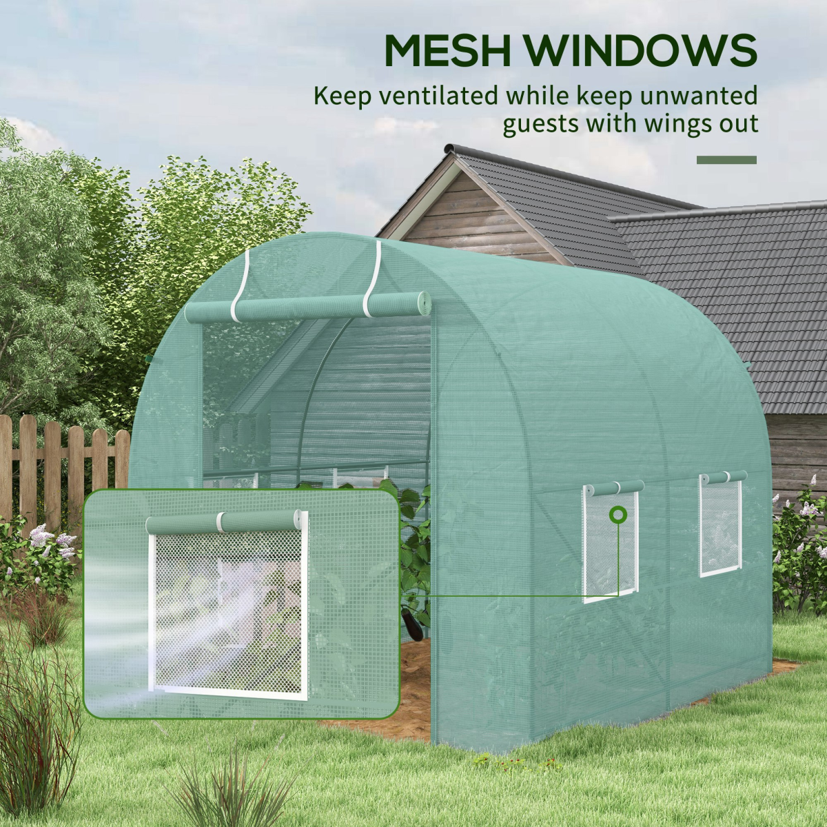 Ultimate 2.5x2m Reinforced Polytunnel Greenhouse for Thriving Plants!
