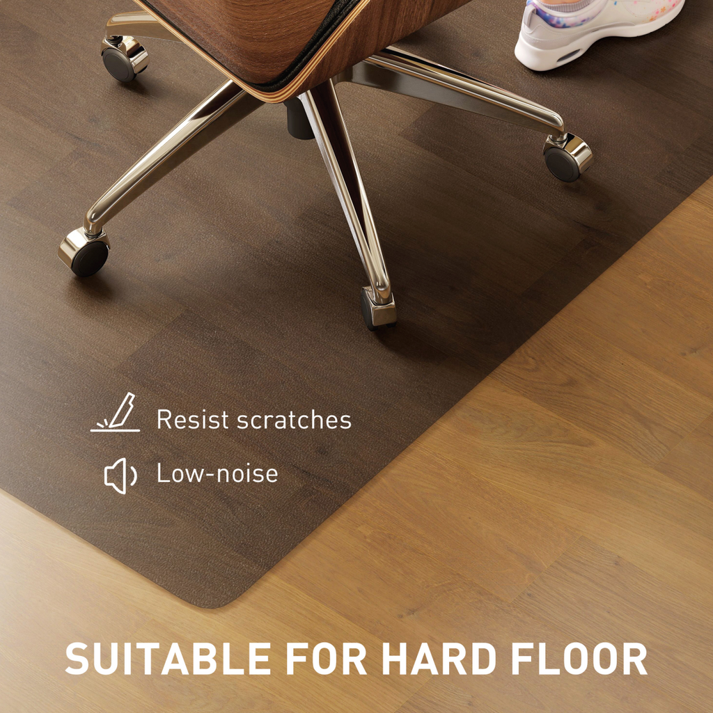HOMCOM Home Office Hard Floor Protector Chair Mat Non Slip Frosted, Black