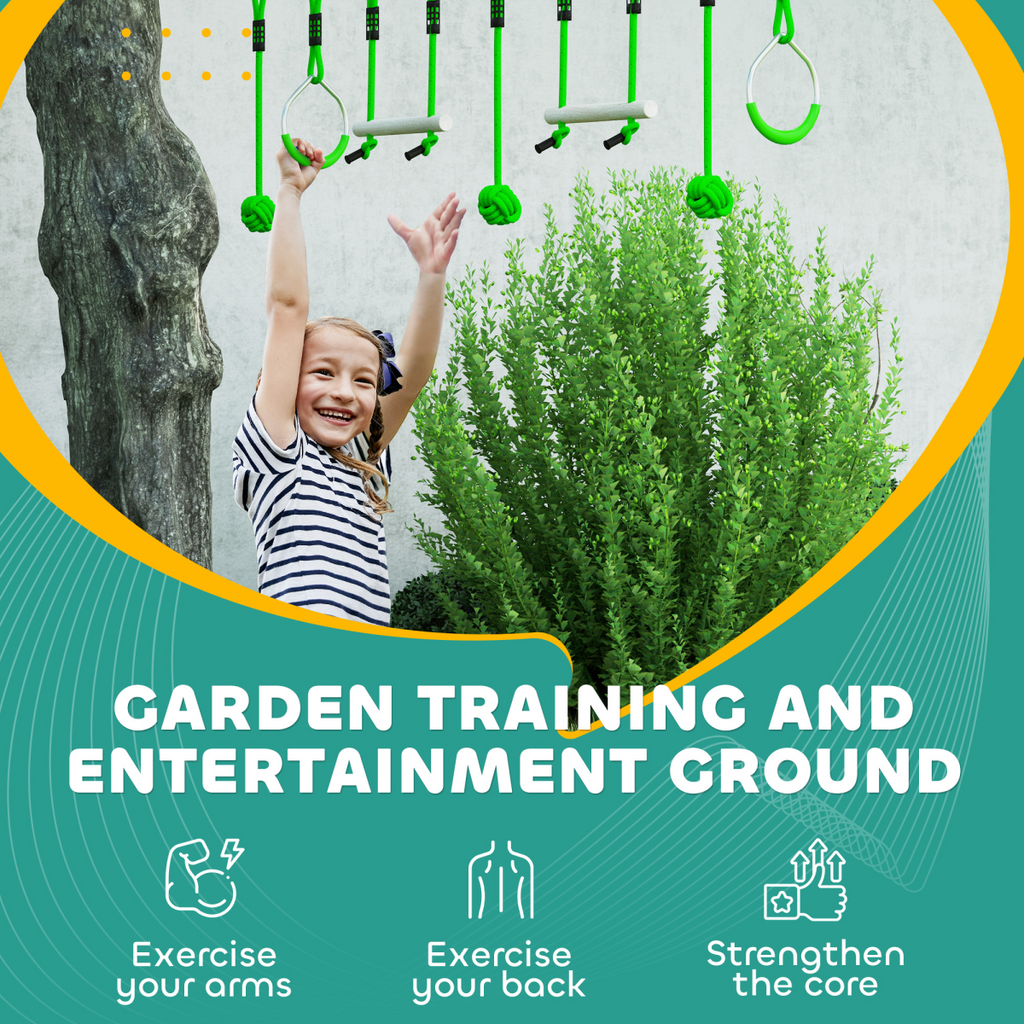 Fun Adventure Zipline Kit - Supports 50kg - Ideal for Kids' Outdoor Play