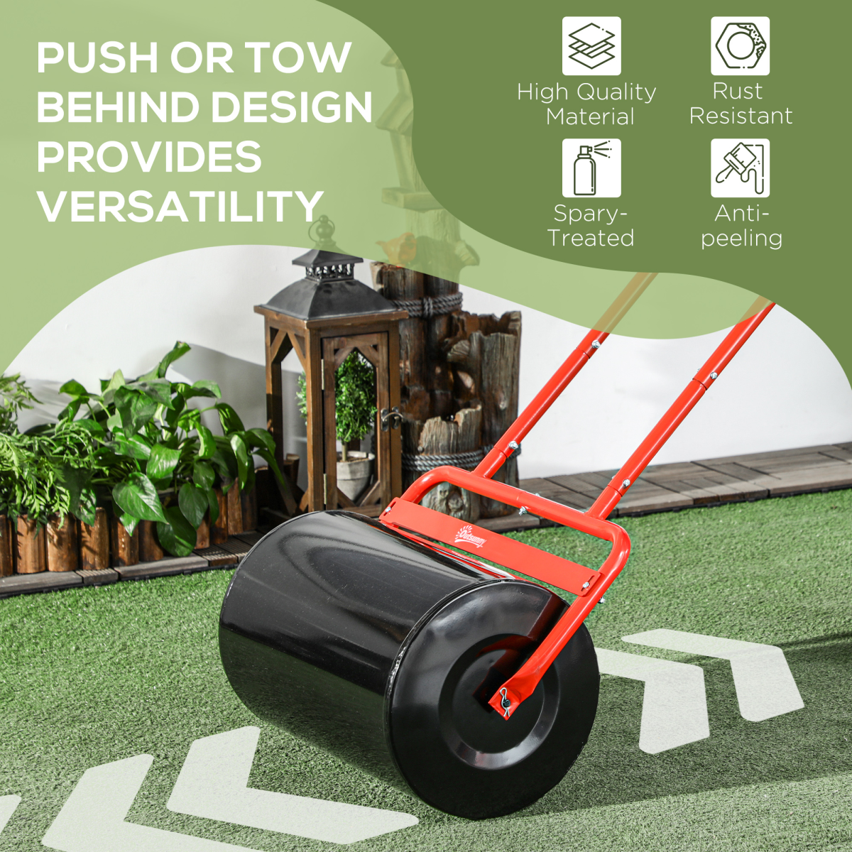Outsunny 38L Dual-Fill Lawn Roller - Effortlessly Flatten Your Garden!