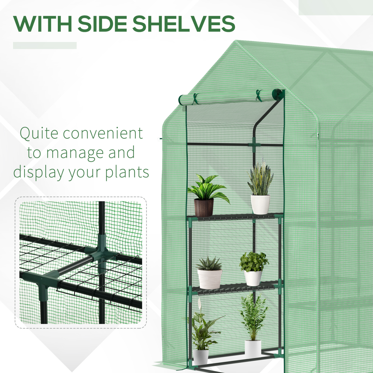 Portable Outdoor Greenhouse with Shelves - Year-Round Growing Solution