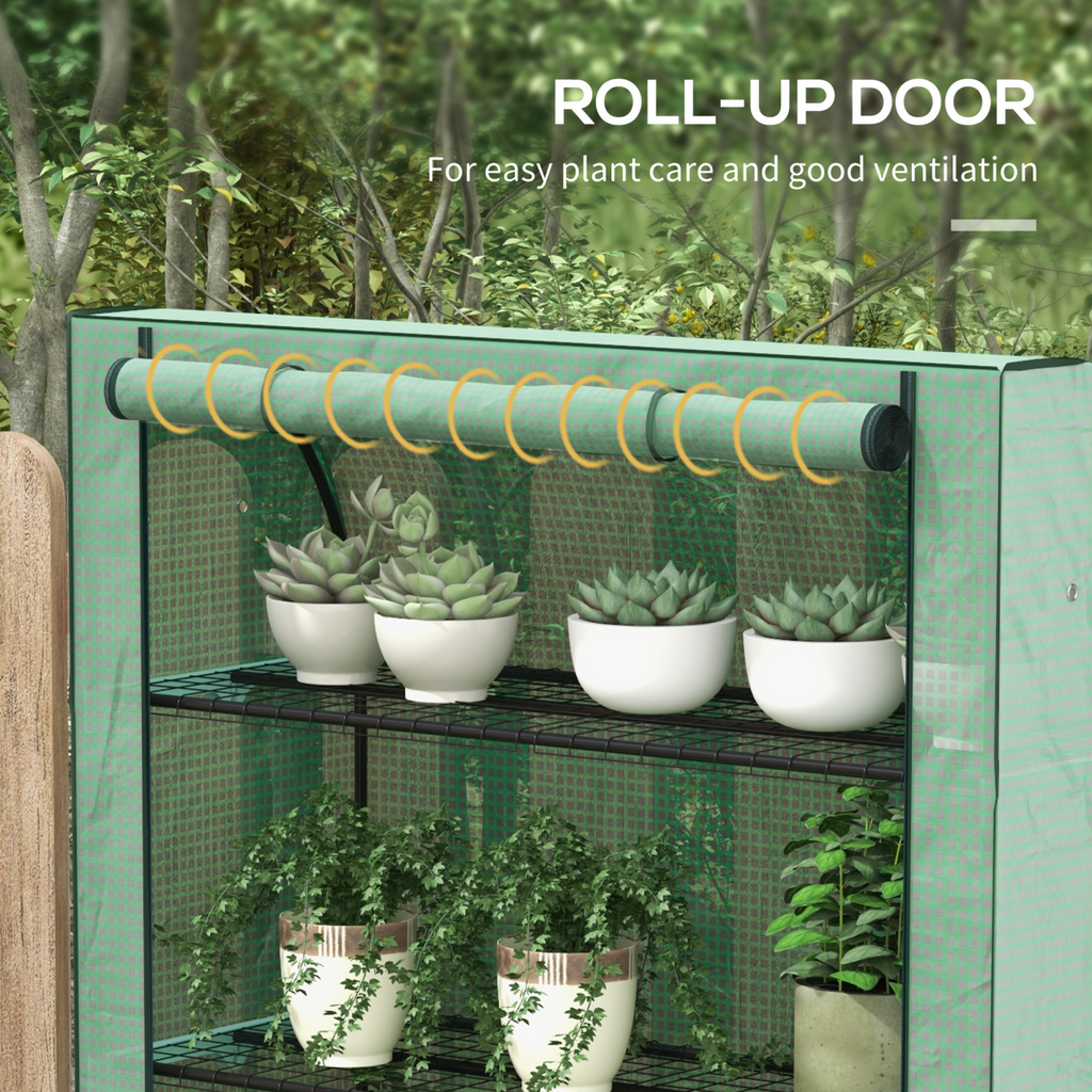 Outsunny Compact 4-Tier Mini Greenhouse - Perfect for Urban Gardening!
