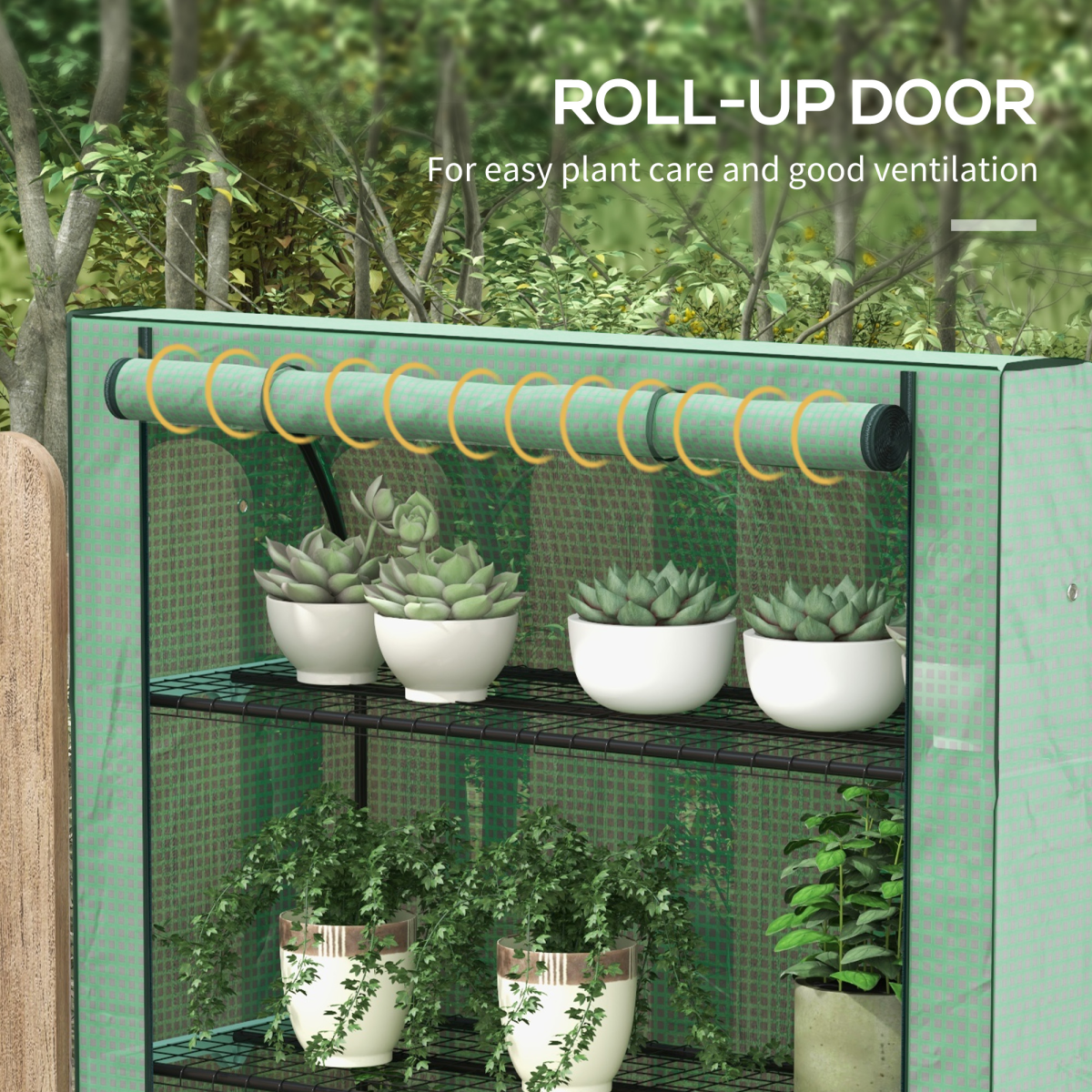 Outsunny Compact 4-Tier Mini Greenhouse - Perfect for Urban Gardening!