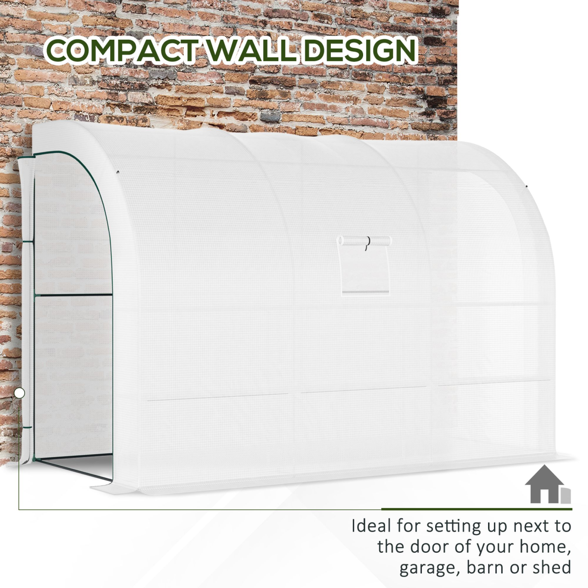 Outsunny 300x150 Greenhouse: Walk-in Garden Nursery with Ventilated Cover