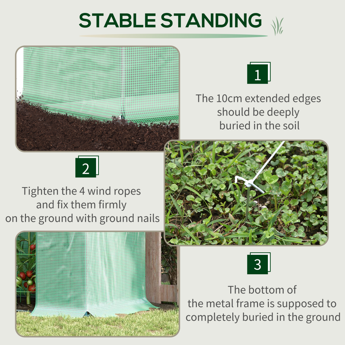 Outsunny Portable Garden Greenhouse with UV-Resistant Cover & Ventilation Windows