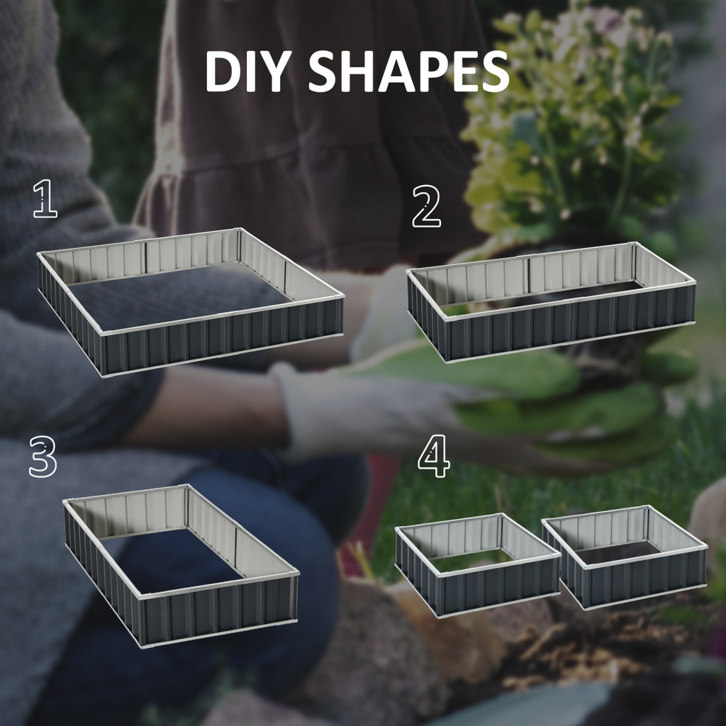 Outsunny Metal Raised Garden Bed – Spacious 2.6m Planter with Free Gloves!