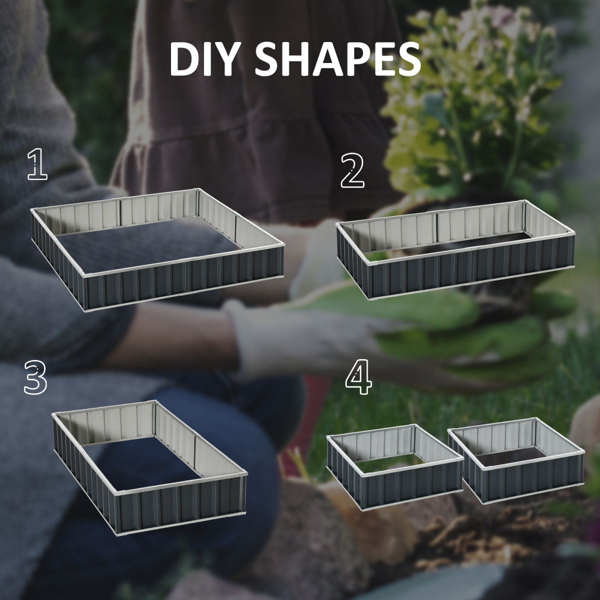 Outsunny Metal Raised Garden Bed – Spacious 2.6m Planter with Free Gloves!