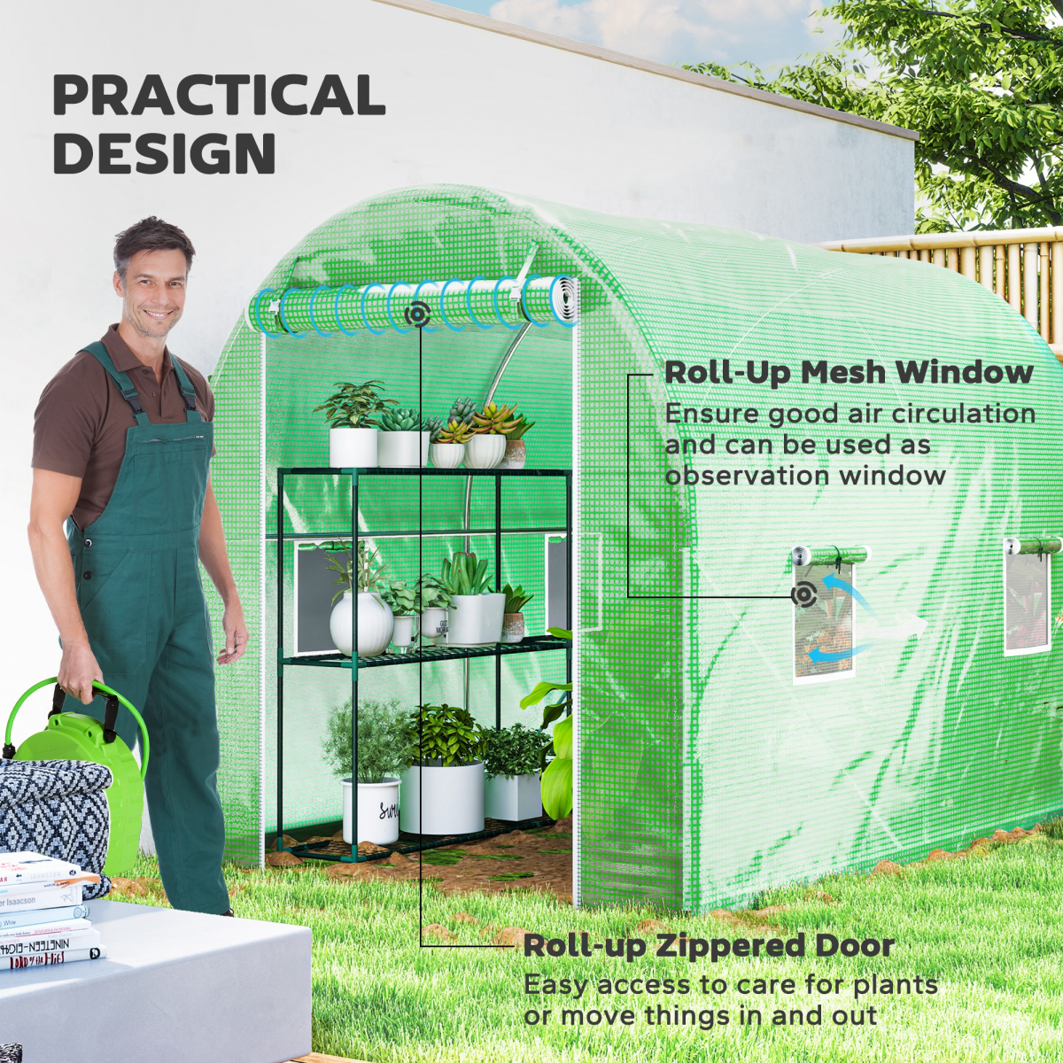 Outsunny 3x2m Polytunnel Greenhouse - Grow Your Garden Anywhere!