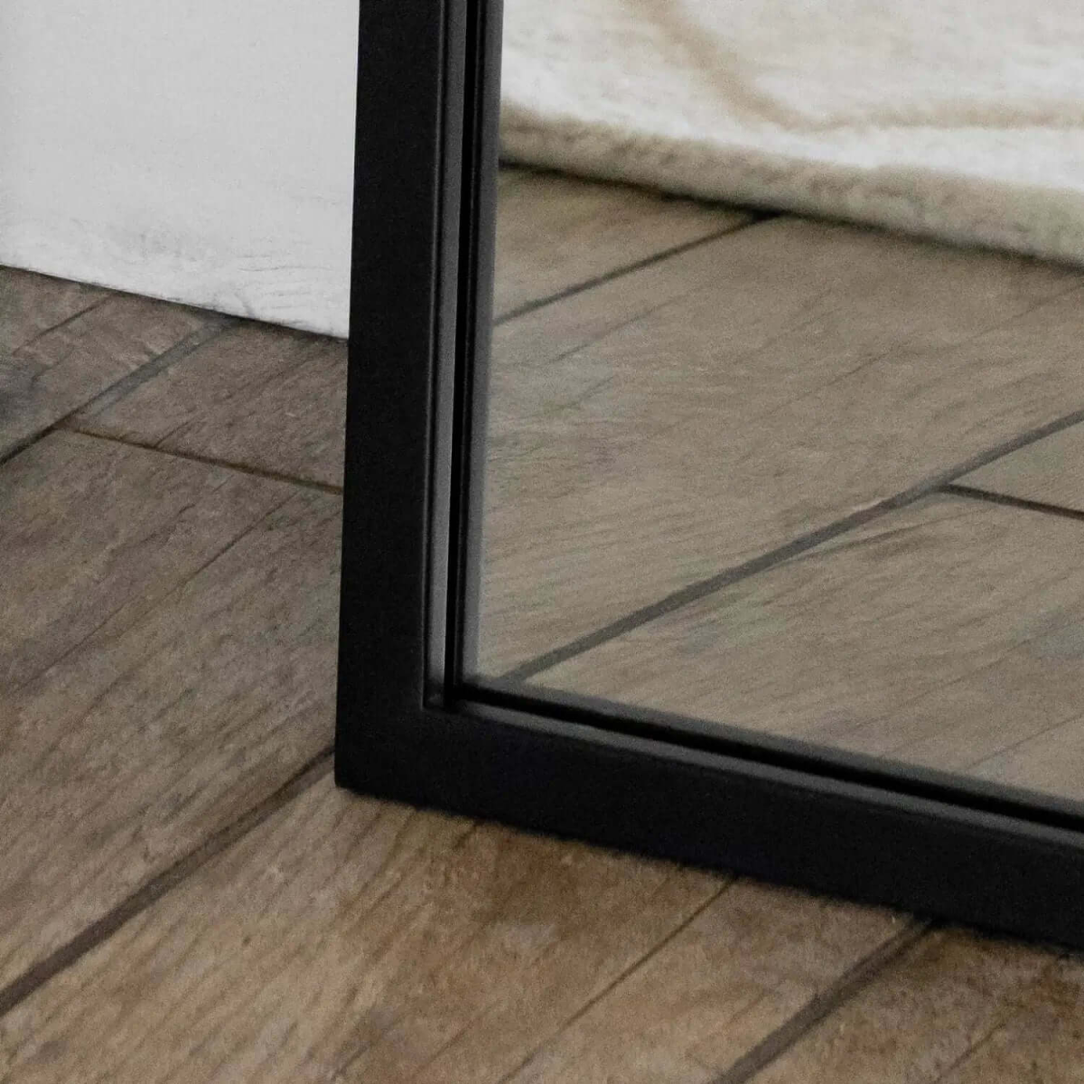 Akiko Luxury Full-Length Black Arched Metal Mirror - 180cm x 105cm Elegance