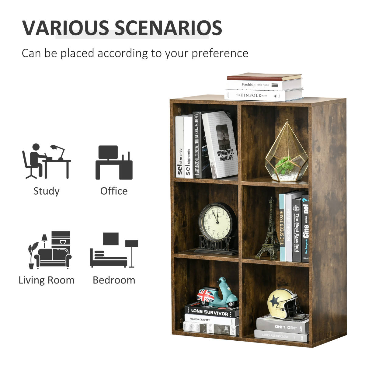 Versatile Cubic Cabinet Bookcase: Stylish Storage Solution for Home & Office
