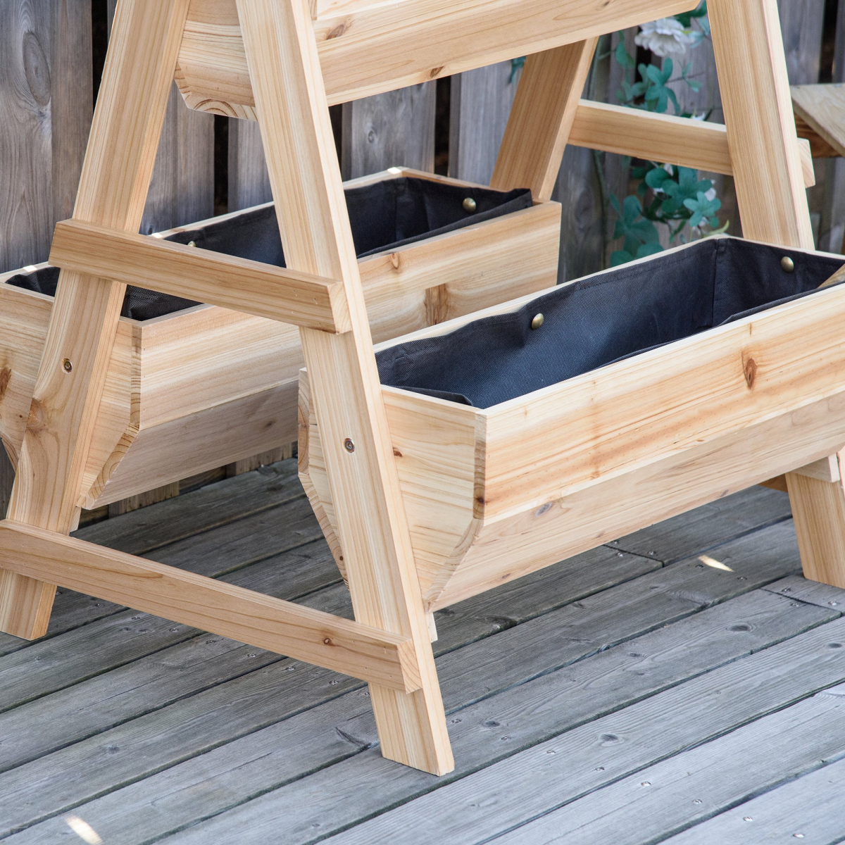 Wood Raised Garden Bed Planter Box with Stand