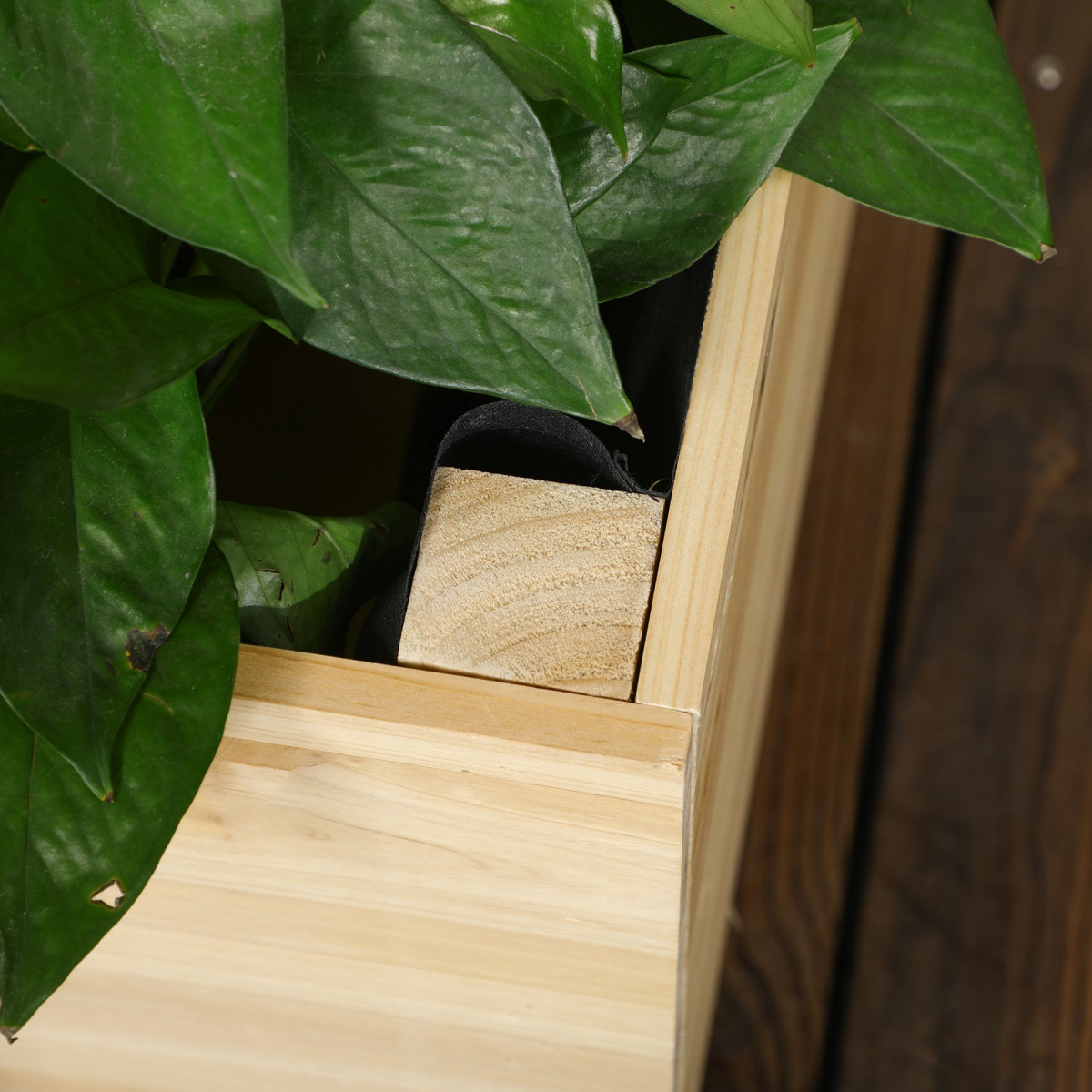 Outsunny Wooden Garden Planter with Trellis for Vibrant Climbing Vines
