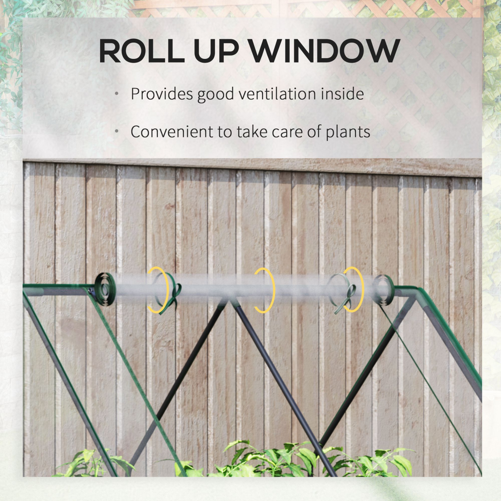 Dual-Use Steel Raised Garden Planter with Greenhouse Cover - Sturdy & Versatile!