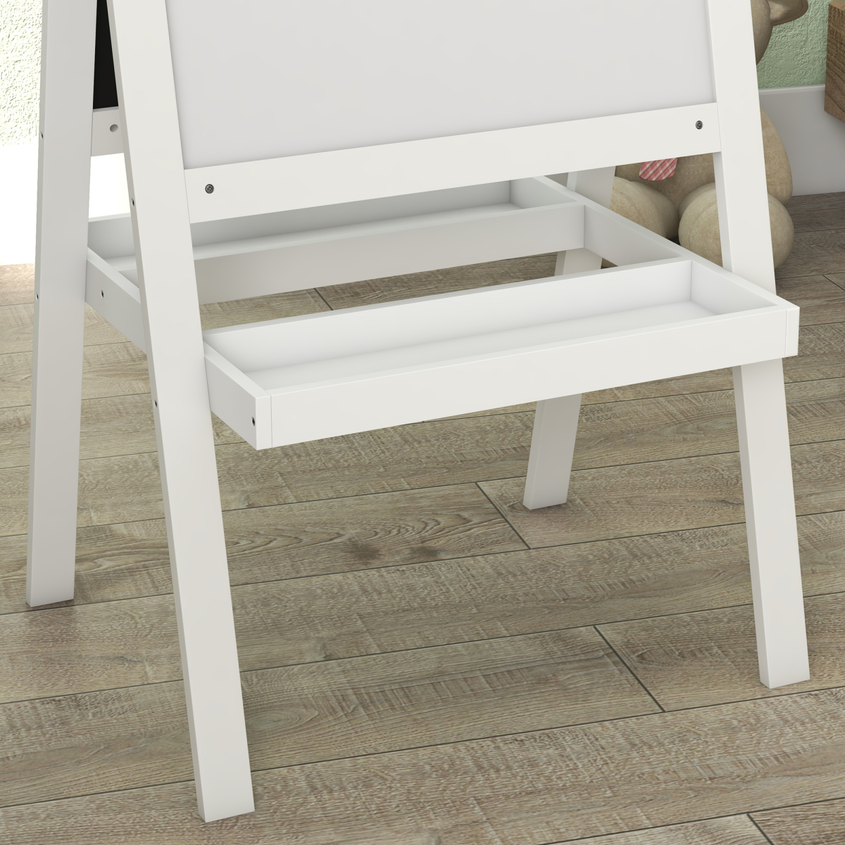 AIYAPLAY 2-in-1 Double-Sided Easel for Kids, with Storage Shelf- Blue