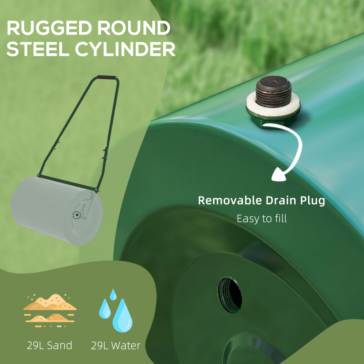 Ultimate Heavy-Duty Lawn Roller - Achieve a Flawless Garden Finish!