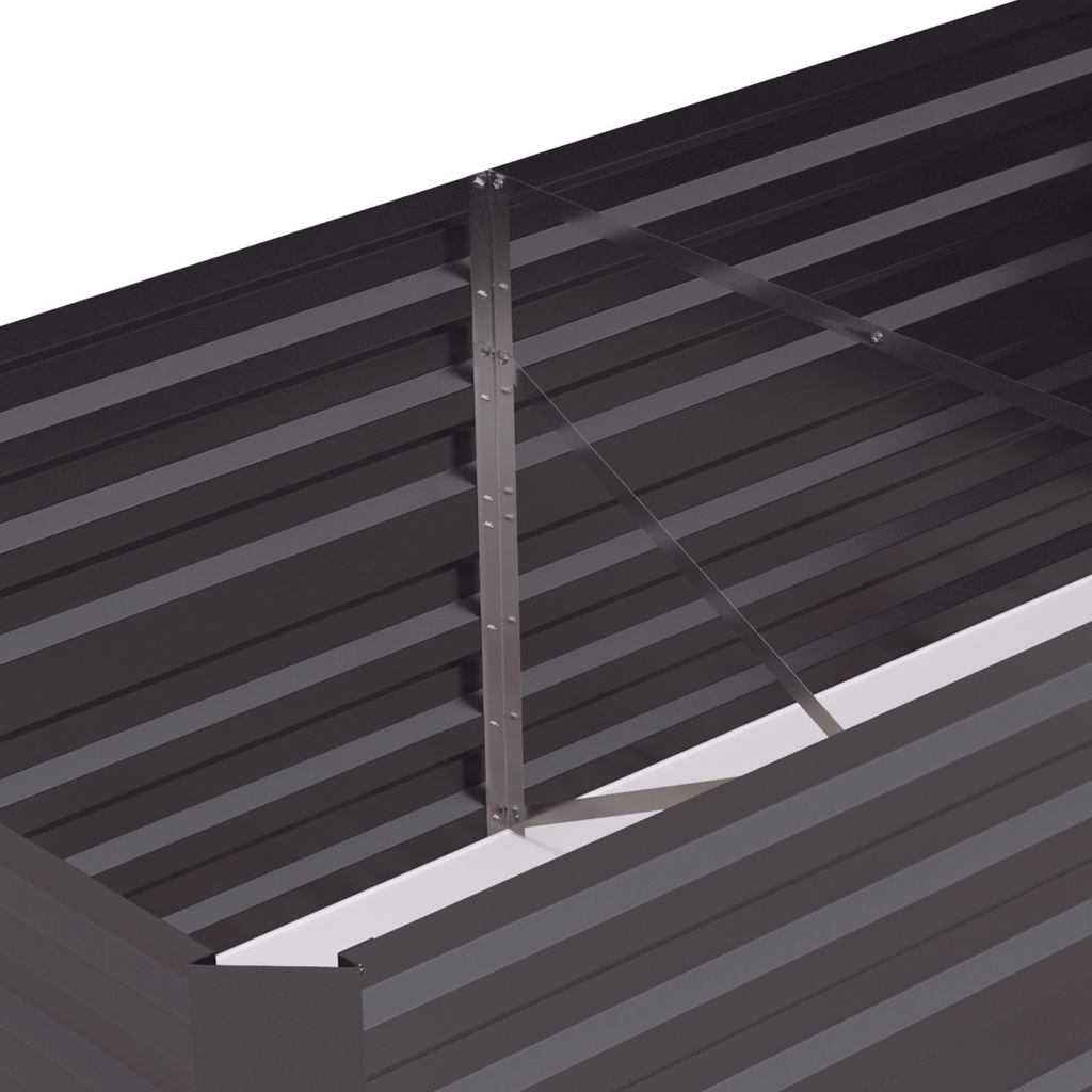 Outsunny Steel Outdoor Raised Garden Bed - Durable, Spacious & Stylish in Dark Grey